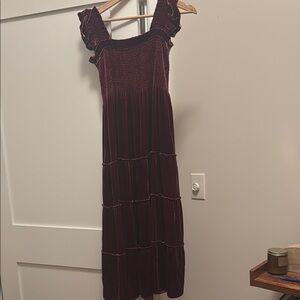 Hill House Ellie Burgundy Velour Dress